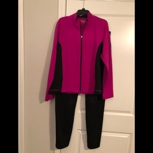 Pants set by Be Inspired, 2X, Fushia/Black